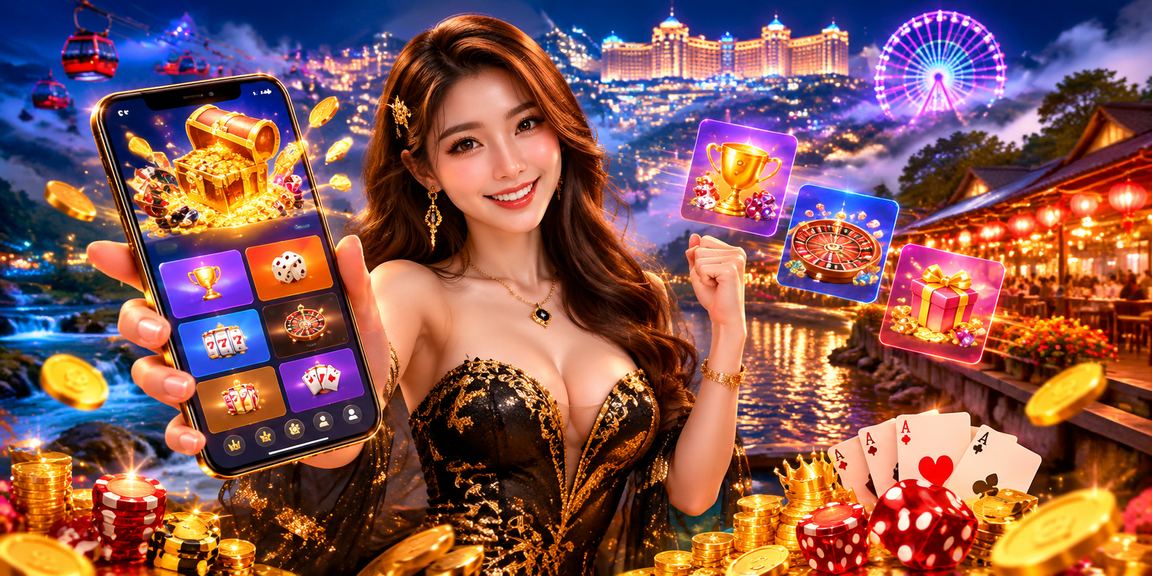 Pemain menyemak odds sukan di Genting Highlands menggunakan platform ek99
